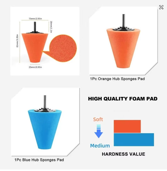 Car Hub Polishing Sponge For Wheels