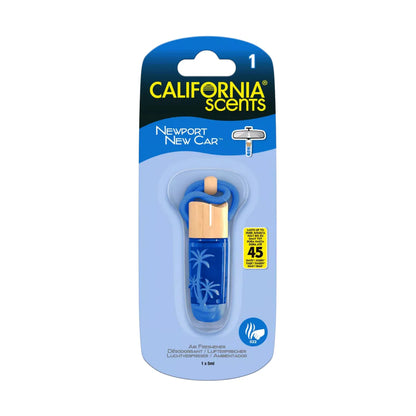 California Scents Hanging Vial Air Freshener Newport New Car