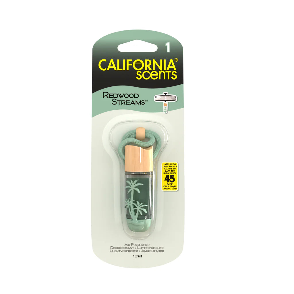 California Scents Hanging Vial Air Freshener Redwood Streams