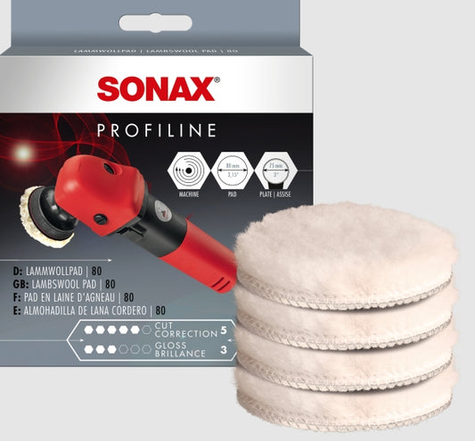 Sonax | Lambswool Pads 80mm 4 Pack