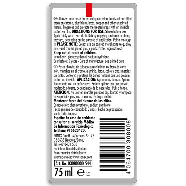 Sonax | Chrome & Alupaste 75ml