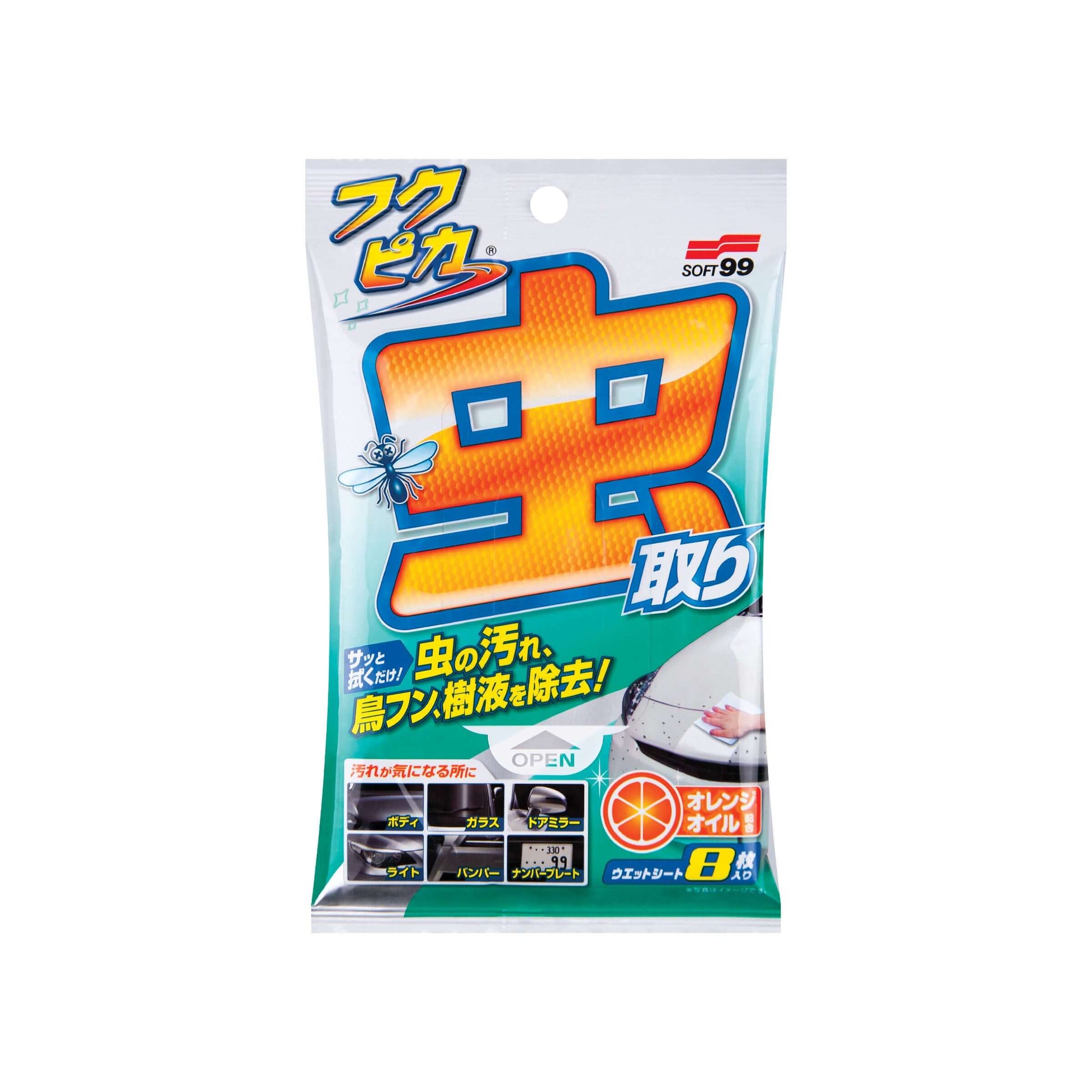 Soft99 - Fukupika Bug & Droppings Removal Wipes